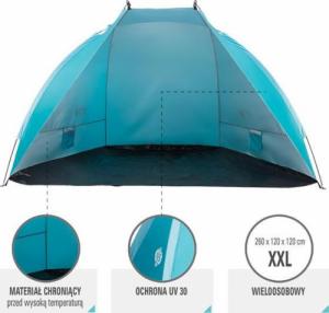 Nils Extreme Nc8030 Turkusowy Namiot Plażowy 260x120x120 Cm Nils Camp 7