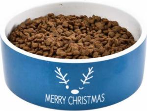 Trixie Miska ceramiczna dla psa, Merry Christmas, niebieska, 16x6cm 1