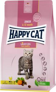 Happy Cat Junior Farm Poultry, sucha karma, dla kociąt w wieku 4-12 mies, drób, 1,3 kg, worek 1