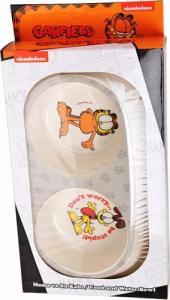 Garfield Garfield, podwójna miska z melaminy dla kota, biała/szara 2