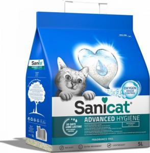 Żwirek dla kota Sanicat Advanced Hygiene, żwirek, dla kotów, 5l, bezzapachowy 1