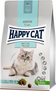 Happy Cat Sensitive Skin & Coat, sucha karma, dla dorosłych kotów, dla zdrowej skóry i sierści, 300 g, worek 1