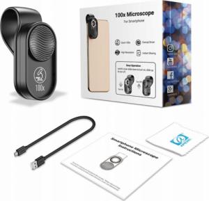 Apexel Obiektyw Mikroskop Cyfrowy Do Telefonu / Przybliżenie 100x / Apl-ms001 8