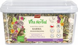 Vitapol Vita Herbal karma pełnoporcjowa dla dla szynszyli i koszatniczki, wiaderko, 900g 1