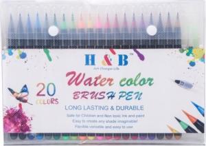 H&B Zestaw Pisaków Pisaki Wodne + Pióro Pisak Pędzelkowy Brush Pen / H&b 21w1 1