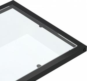 vidaXL Komputerowy stolik boczny czarny+szkło 5