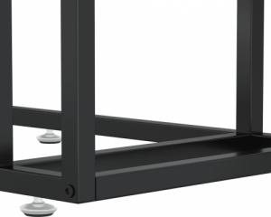 vidaXL Komputerowy stolik boczny czarny+szkło 6