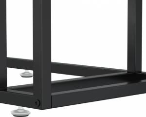 vidaXL Komputerowy stolik boczny czarny+ciemne szkło 6