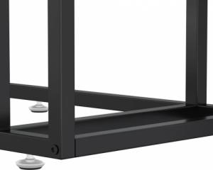 vidaXL Komputerowy stolik boczny czarny+czarny marmur 6