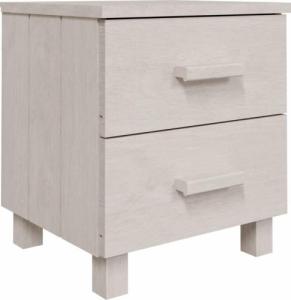 vidaXL 2 szafki nocne, białe, 40x35x44,5 cm, lite drewno sosnowe 4