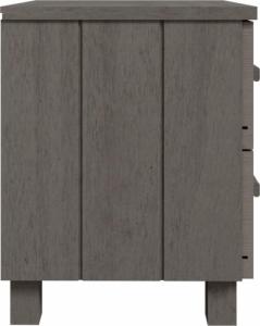 vidaXL Szafka nocna, jasnoszara, 40x35x44,5 cm, lite drewno sosnowe 5