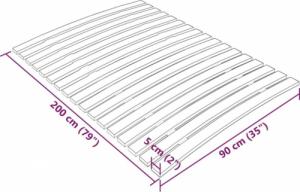 vidaXL vidaXL Stelaż do łóżka z 17 listwami, 90x200 cm 8