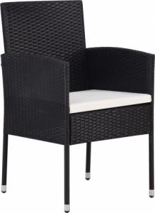 vidaXL 5-częściowy zestaw mebli ogrodowych, czarny 3