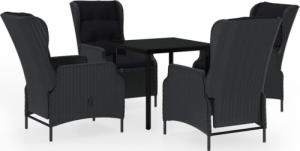 vidaXL 5-częściowy zestaw mebli ogrodowych, ciemnoszary 2