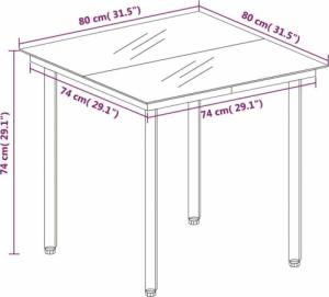 vidaXL 5-częściowy zestaw mebli ogrodowych, ciemnoszary 8