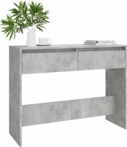vidaXL vidaXL Stolik konsolowy, szarość betonu, 100x35x76,5 cm, płyta wiórowa 3