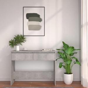 vidaXL vidaXL Stolik konsolowy, szarość betonu, 100x35x76,5 cm, płyta wiórowa 4
