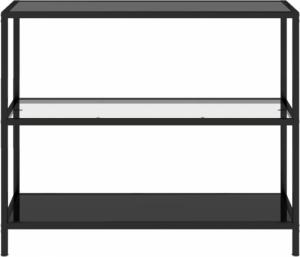 vidaXL vidaXL Stolik konsolowy, przezroczysty i czarny, 100x36x90 cm 3