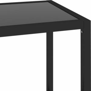 vidaXL vidaXL Stolik konsolowy, przezroczysty i czarny, 100x36x90 cm 5