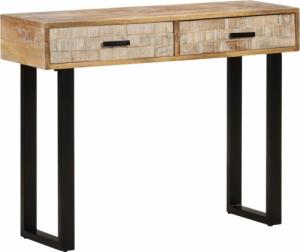 vidaXL Stolik konsolowy, 100x30x75 cm, lite drewno mango 8