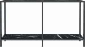 vidaXL vidaXL Stolik konsolowy, czarny, 140x35x75,5 cm, szkło hartowane 3