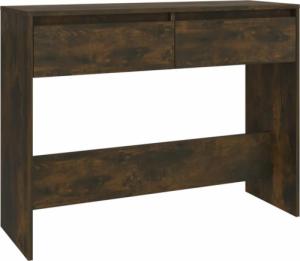 vidaXL vidaXL Stolik konsolowy, przydymiony dąb, 100x35x76,5 cm, płyta 2