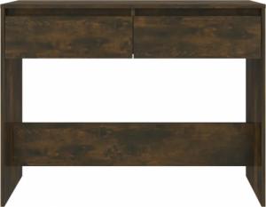 vidaXL vidaXL Stolik konsolowy, przydymiony dąb, 100x35x76,5 cm, płyta 5