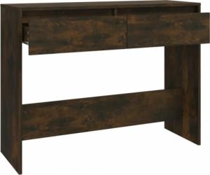 vidaXL vidaXL Stolik konsolowy, przydymiony dąb, 100x35x76,5 cm, płyta 6