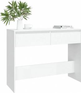 vidaXL vidaXL Stolik konsolowy, biały, 100x35x76,5 cm, płyta wiórowa 3