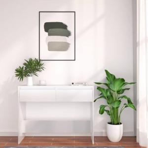 vidaXL vidaXL Stolik konsolowy, biały, 100x35x76,5 cm, płyta wiórowa 4