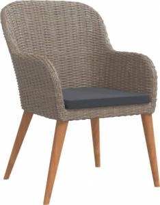 vidaXL 5-częściowy zestaw mebli ogrodowych z poduszkami, brązowy 3