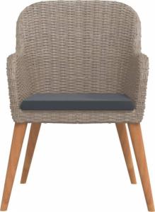 vidaXL 5-częściowy zestaw mebli ogrodowych z poduszkami, brązowy 4