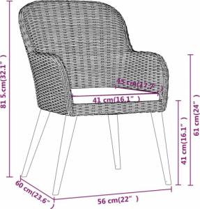 vidaXL vidaXL 5-częściowy zestaw mebli ogrodowych z poduszkami, brązowy 7