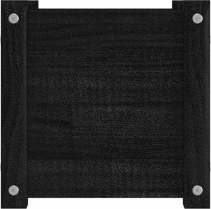 vidaXL Donice ogrodowe, 2 szt., czarne, 31x31x31 cm, sosnowe 7
