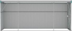 vidaXL vidaXL Szopa ogrodowa, mocowana do ściany, zielona, 118x382x178 cm 5