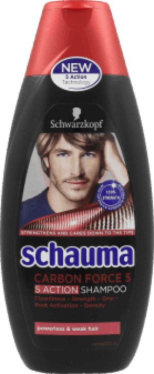 Schwarzkopf Schauma Carbon Force 5 Szampon do włosów 400ml 1
