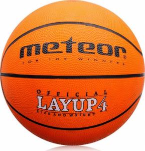 Meteor Piłka koszykowa Meteor Layup 4 pomarańczowy Uniwersalny 1
