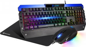 Sades Zestaw gamingowy: klawiatura membranowa RGB, mysz RGB i podkładka (32x25cm) Sades Battle Ram 1