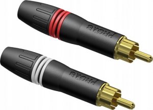 Adapter AV Procab PROCAB PCR2M/BG Cable connector - professional RCA/Cinch male - gold contacts - pair Black shel 1