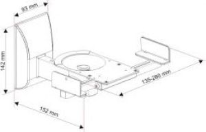 Art Uchwyty zaciskowe do głośników czarne 2szt. (G-04B) 2