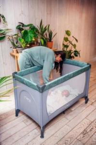 MoMi MOMI BELOVE ŁÓŻECZKO TURYSTYCZNE SKŁADANE KOJEC SZARE 8