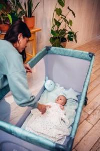 MoMi MOMI BELOVE ŁÓŻECZKO TURYSTYCZNE SKŁADANE KOJEC ZIELONE 8