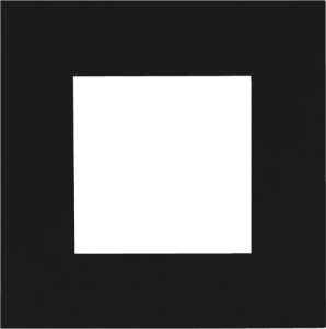 Audac AUDAC CF45SH/B Cover frame single 45 x 45 mm with hooks Black version 2