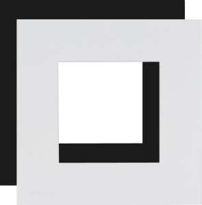 Audac AUDAC CF45SH/B Cover frame single 45 x 45 mm with hooks Black version 3