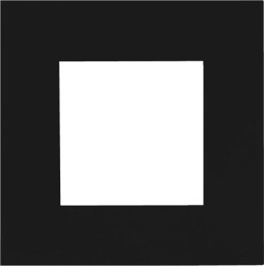 Audac AUDAC CF45SH/B Cover frame single 45 x 45 mm with hooks Black version 4