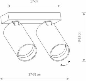 Lampa sufitowa Nowodvorski Lampa natynkowa 2-płomienna Mono 7810 biały downlight metalowy 2