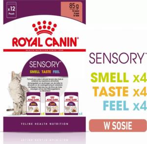 Royal Canin ROYAL CANIN Sensory Mix Smell Taste Feel w Sosie Zestaw 12x85g Mokra Karma Dla Kotów Wybrednych 2