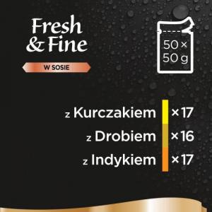 Sheba SHEBA Fresh&Fine Drobiowe Smaki 50x 50g Saszetka - mokra karma dla kotów 4