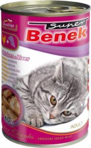 Super Benek Super BENEK CHUNKS Kurczak z Wątróbką 415g Puszka - Mokra Karma Dla Kota 60% Mięsa 1