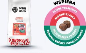John Dog GOOD FORM ADULT Wieprzowina z Wołowiną 12kg Średnie i Duże Rasy - sucha karma dla psów 3